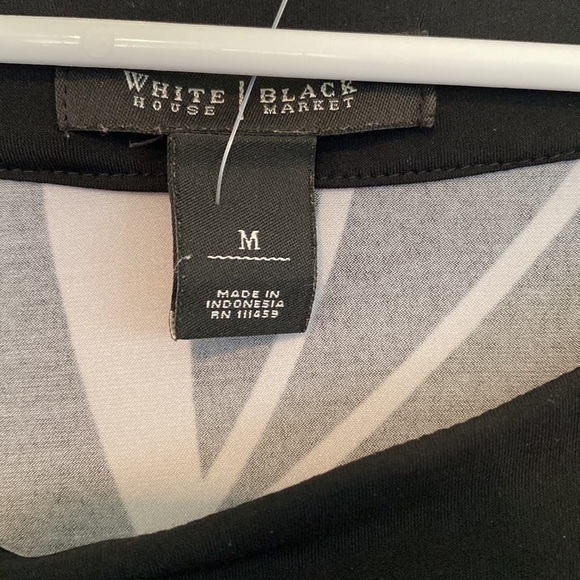 WHITE House Black Market 3/4 sleeve stunning dress medium - Picture 4 of 9